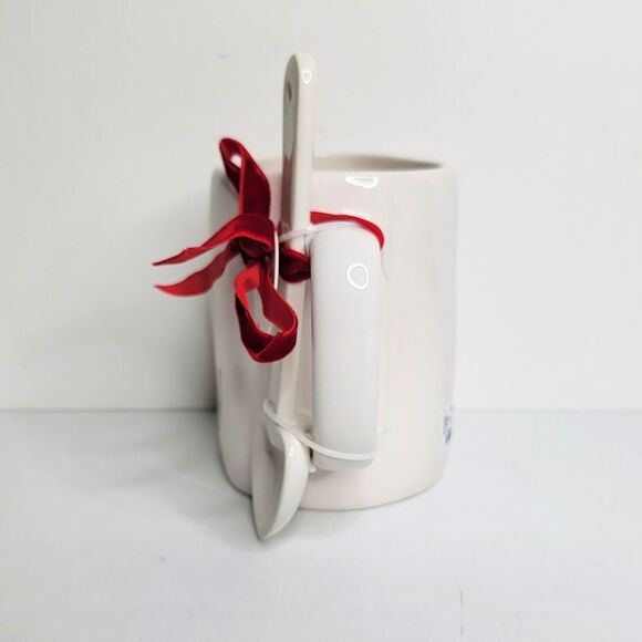 Rae Dunn I LUV YOU With Valentine Heart Shaped Spoon Valentine's Day Mug - NEW - Picture 2 of 6